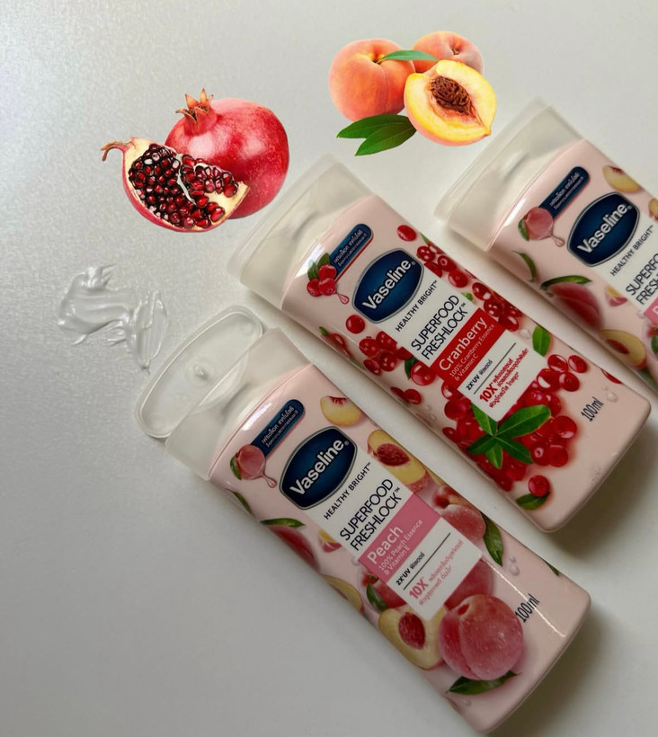 لوسیون بدن هلو واز لین Healthy Bright مدل Superfood Freshlock – حجم 100 میلیلیتر