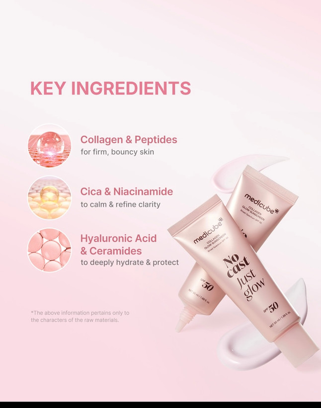 ضدآفتاب کلاژن مدیکوب مدل No Cast Just Glow SPF50 – حجم 50 میلیلیتر